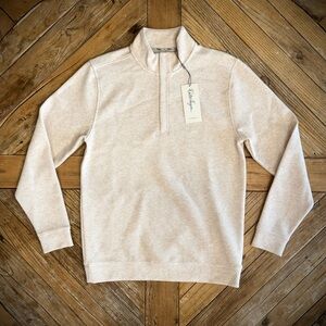 Brand New Light Heather Khaki 1/4 Zip Clubhouse Sweatshirt